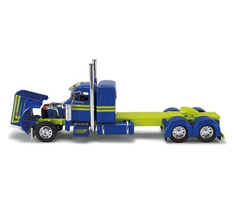 1:64 DCP Big Rig Series #12 Peterbilt 379 with 36" flat top sleeper and utility 53' roll tarp trailer