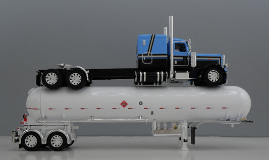 1:64 DCP Blue Black and Silver Peterbilt 389 63" w/ Anhydrous bottle