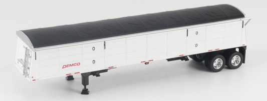 1:64 Diecast Master Demco 42 ft Steel Grain Trailer White