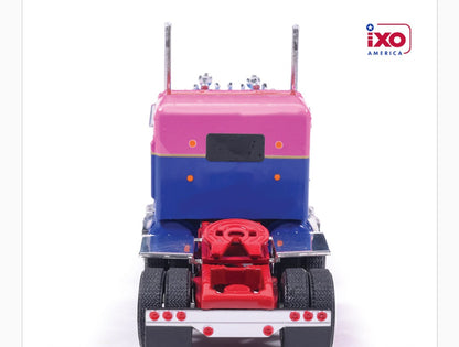 1:64 IXO 1973 Peterbilt 359 Blue and Pink (JC Alt)