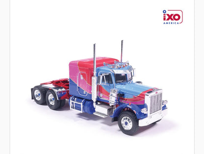 1:64 IXO 1973 Peterbilt 359 Blue and Pink (JC Alt)