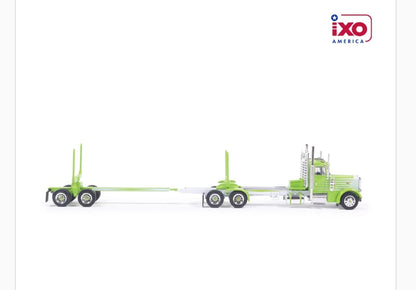 1:64 Peterbilt 379 Logging Truck - Green and White