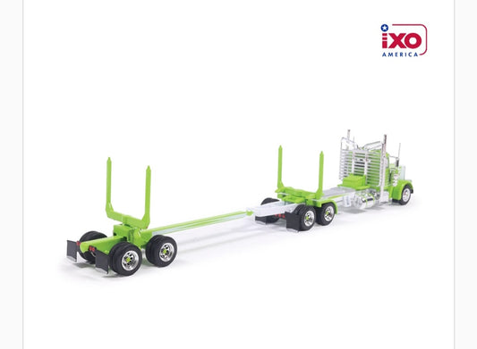1:64 Peterbilt 379 Logging Truck - Green and White