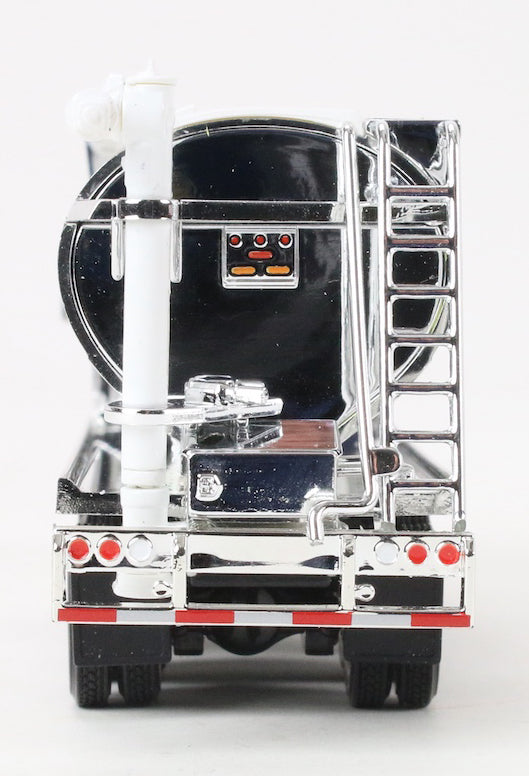1:64 DCP Squealer Farms white Pete 389 day cab with triple axle Ledwell bulk feed body.