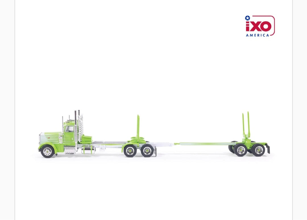 1:64 Peterbilt 379 Logging Truck - Green and White