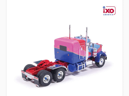 1:64 IXO 1973 Peterbilt 359 Blue and Pink (JC Alt)