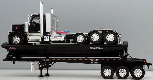 1:64 DCP Black 589 Pete Day Cabs with Tri-Axle with Headache or Cabinet Racks