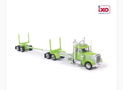 1:64 Peterbilt 379 Logging Truck - Green and White