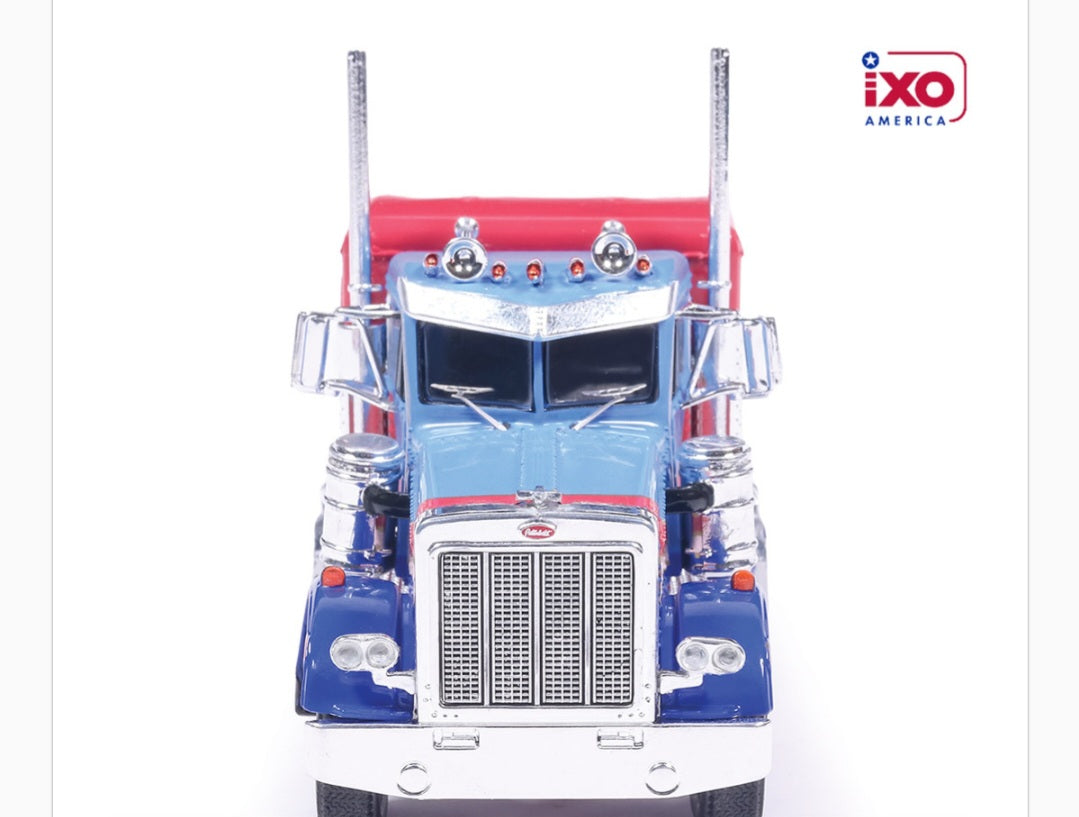 1:64 IXO 1973 Peterbilt 359 Blue and Pink (JC Alt)