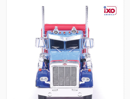 1:64 IXO 1973 Peterbilt 359 Blue and Pink (JC Alt)