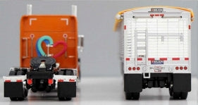1:64 DCP Tri State Commodities Peterbilt 389 pulling a Chrome 43 foot high side Wilson Grain Trailer