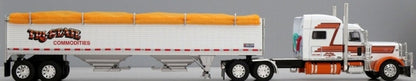 1:64 DCP Tri State Commodities Peterbilt 389 pulling a 43 foot high side Wilson Grain Trailer