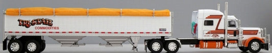 1:64 DCP Tri State Commodities Peterbilt 389 pulling a 43 foot high side Wilson Grain Trailer