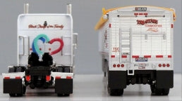 1:64 DCP Tri State Commodities Peterbilt 389 pulling a 43 foot high side Wilson Grain Trailer