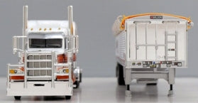 1:64 DCP Tri State Commodities Peterbilt 389 pulling a 43 foot high side Wilson Grain Trailer